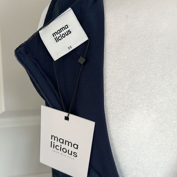 💫 💫 NWT HPX2 🌟 Mama - Licious, Navy Blue dress/sheer overlay,  “M” maternity 💫 💫 - Picture 6 of 7